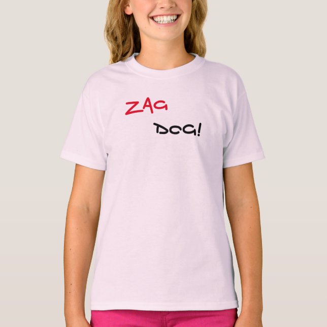 Zag Dog Brand Pink T-Shirt (Front)