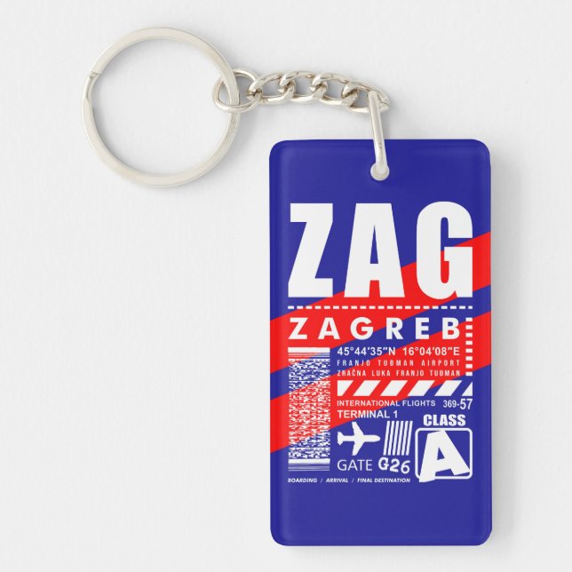 ZAG Zagreb Airport Key Ring (Front)