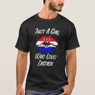 Zagorje Lips Mouth Love Croatian Flag T-Shirt