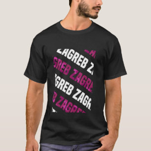 Zagreb Camo Pattern Pink Camouflage T-Shirt