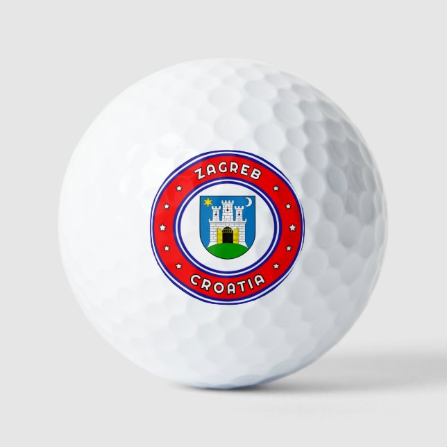 Zagreb Coat Of Arms Croatia Golf Balls (Front)