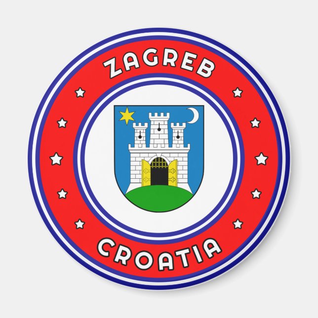 Zagreb Coat Of Arms Croatia Magnet (Front)