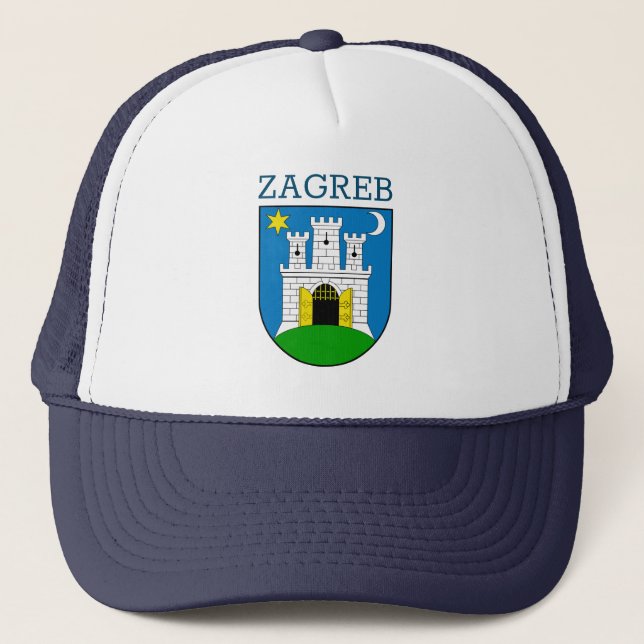 Zagreb Coat of Arms Trucker Hat (Front)