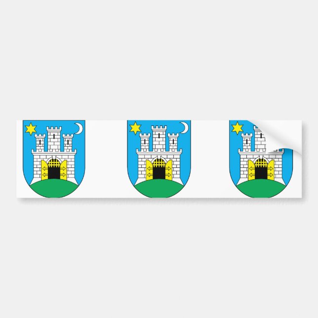 zagreb, Croatia Bumper Sticker (Front)