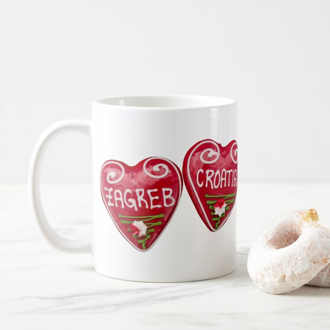 Zagreb, Croatia Coffee Mug (With Donut)