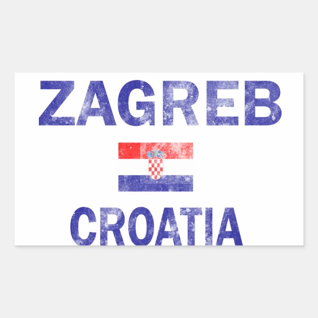 Zagreb Croatia Designs Rectangular Sticker (Front)