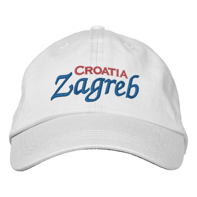 Zagreb Croatia Embroidered Baseball Hat (Front)
