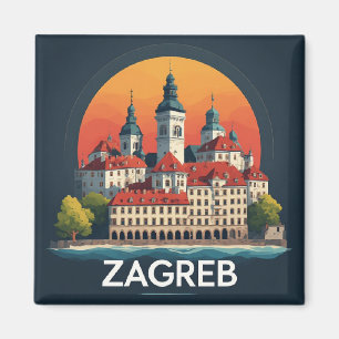 Zagreb Croatia Old Town History Architecture Magnet
