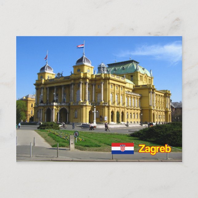 Zagreb Croatia Postcard (Front)