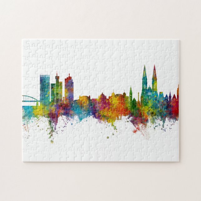 Zagreb Croatia Skyline Jigsaw Puzzle (Horizontal)