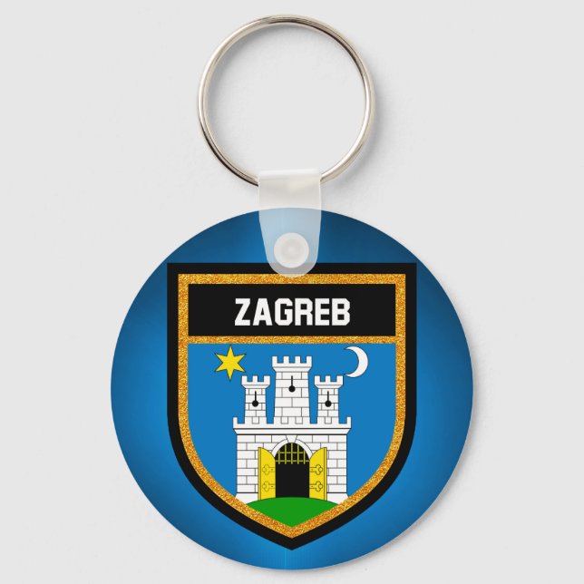 Zagreb Flag Key Ring (Front)