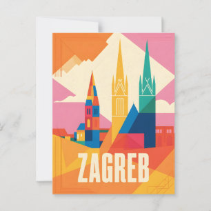 Zagreb vintage postcard