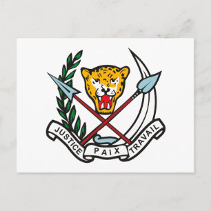 Zaire Coat of Arms Postcard