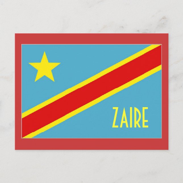 Zaire flag postcard (Front)