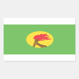 Zaire Flag Rectangular Sticker