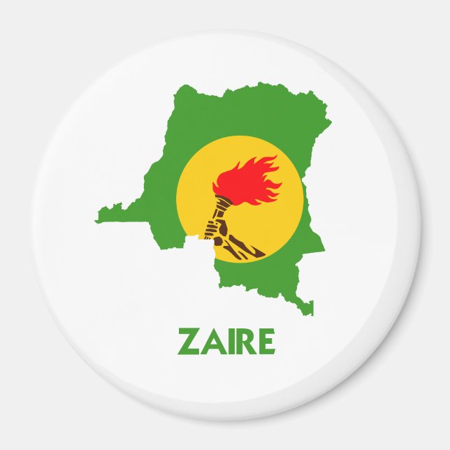 ZAIRE MAP MAGNET (Front)