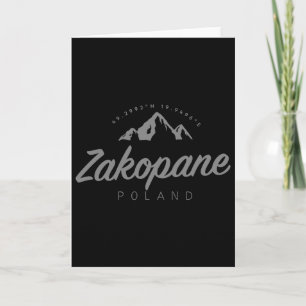 Zakopane Mountain Vacation Skiing Poland Card