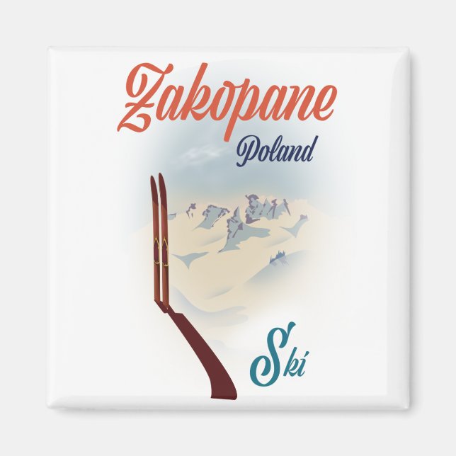 Zakopane Poland ski poster Magnet (Front)