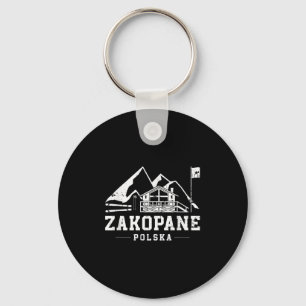 Zakopane Polska Winter Sports Skiing Snowboarding Key Ring