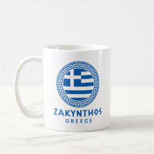 Zakynthos And Flag Of Greece Coffee Mug