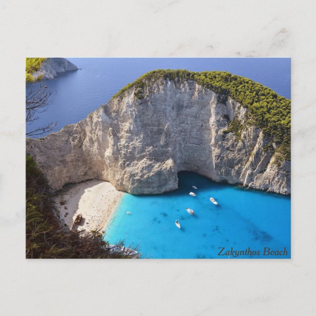 Zakynthos Beach, Greece Holiday Postcard (Front)