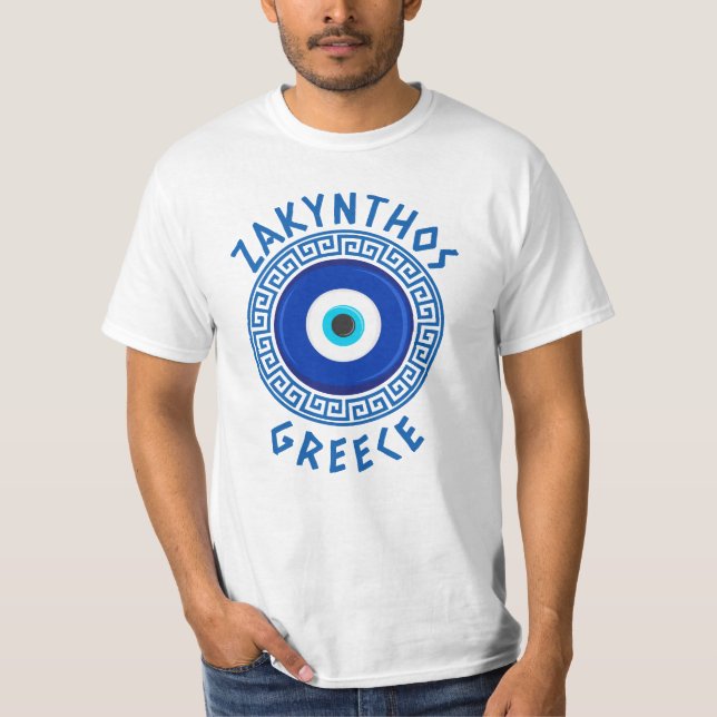 Zakynthos, Greece - Greek Evil Eye T-Shirt (Front)