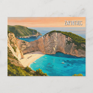 Zakynthos Greece Travel Postcard
