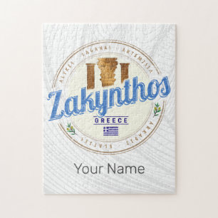 Zakynthos Island Greece Vacation Vintage Souvenir Jigsaw Puzzle