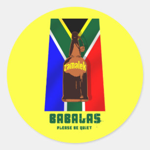 Zamalek - Babalas Please be Quiet Classic Round Sticker