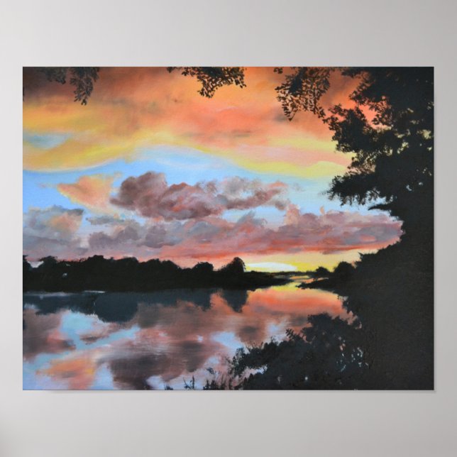 Zambezi River Reflections Poster (Front)
