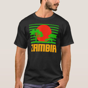 Zambia Africa Vintage Sunset Savannah Ghanaian Roo T-Shirt