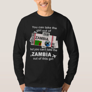 Zambia Boarding Pass  Zambia Girl  Zambia T-Shirt