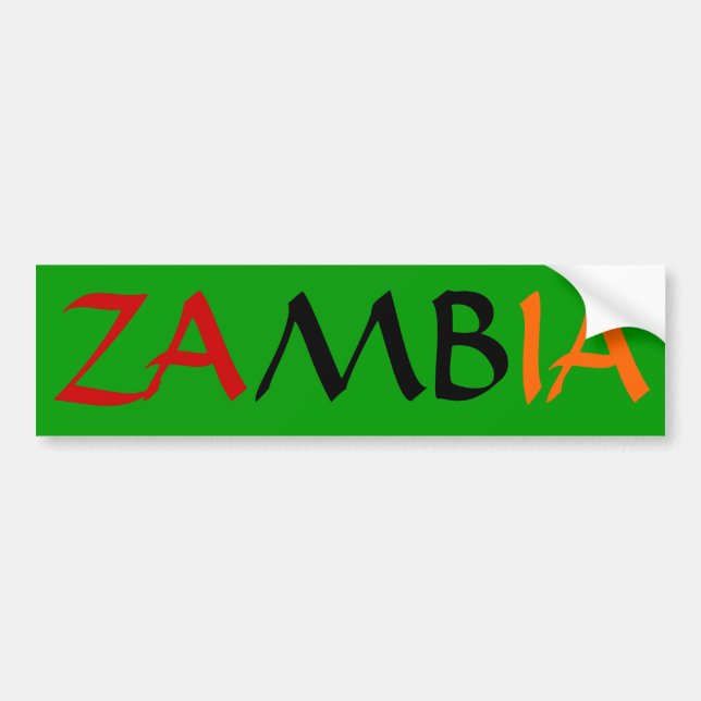 Zambia Bumper Sticker (Front)