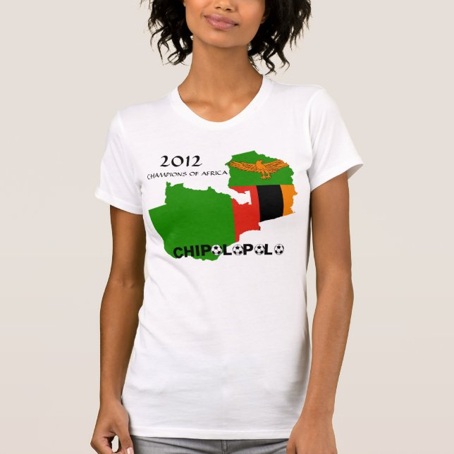 Zambia "Chipolopolo" 2012 Champions of Africa T-Shirt (Front)