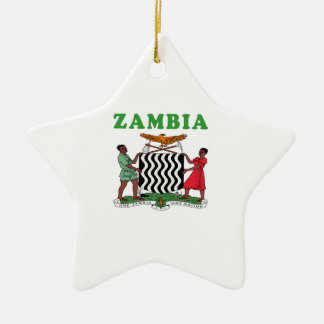 Zambia Coat Of Arms Designs Ceramic Tree Decoration