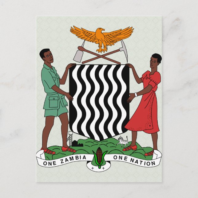 Zambia Coat of Arms detail Postcard (Front)