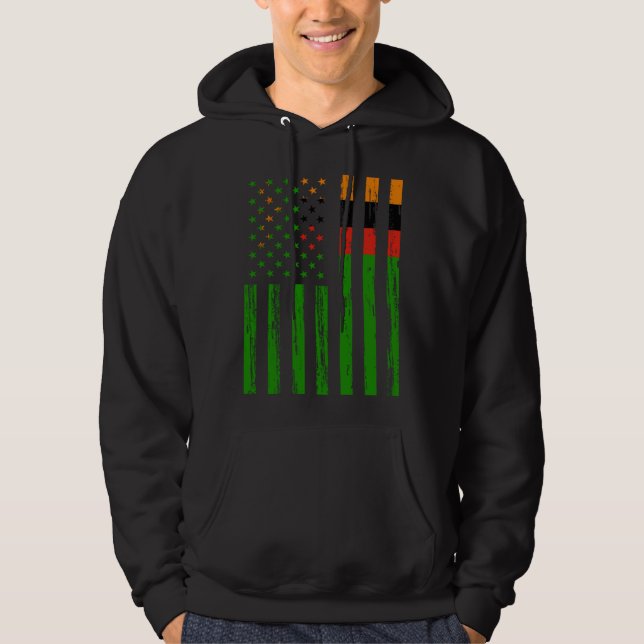 Zambia Flag America US It is in my DNA  for Zambia Hoodie (Front)