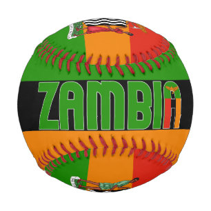 Zambia Flag and Coat of Arms Patriotic Baseball