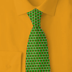 Zambia Flag Brick Pattern Tie