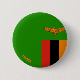 Zambia Flag Charming Patriotic 6 Cm Round Badge