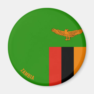 Zambia Flag Charming Patriotic Magnet