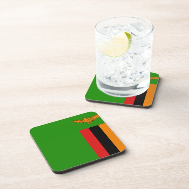 Zambia Flag Coaster (Right Side)