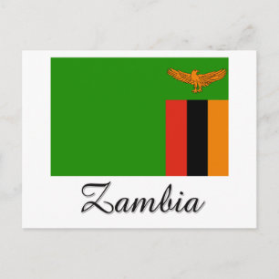 Zambia Flag Design Postcard