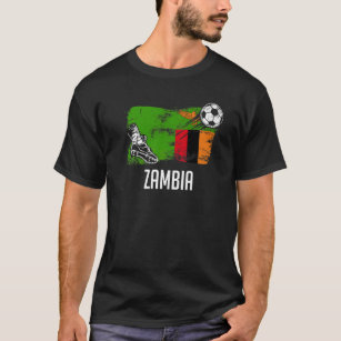 Zambia Flag Jersey Zambian Soccer Team Zambian T-Shirt