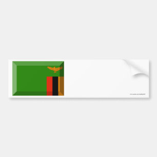 Zambia Flag Jewel Bumper Sticker