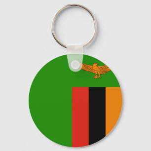Zambia Flag Key Ring