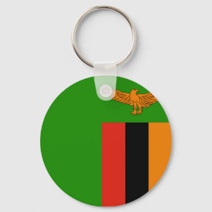 zambia flag key ring