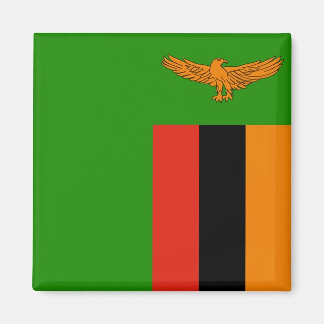 Zambia Flag Magnet (Front)