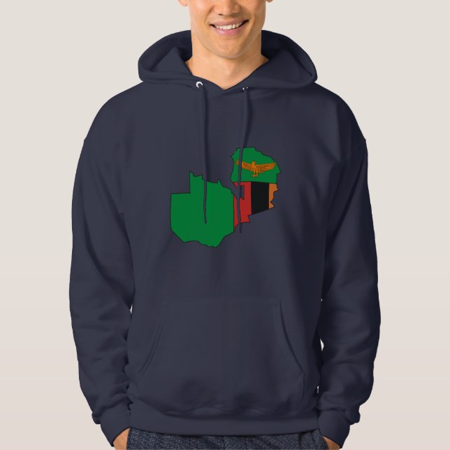 Zambia flag map hoodie (Front)