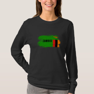 Zambia Flag National Flag East Africa Travel T-Shirt
